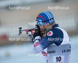 13.12.2013, Annecy-Le Grand Bornand, France (FRA): Lowell Bailey (USA) - IBU world cup biathlon, relay men, Annecy-Le Grand Bornand (FRA). www.nordicfocus.com. © Manzoni/NordicFocus. Every downloaded picture is fee-liable.