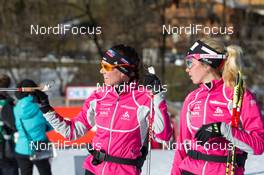 12.12.2013, Annecy-Le Grand Bornand, France (FRA): Selina Gasparin (SUI), Elisa Gasparin (SUI)- IBU world cup biathlon, relay women, Annecy-Le Grand Bornand (FRA). www.nordicfocus.com. © Manzoni/NordicFocus. Every downloaded picture is fee-liable.