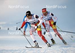 01.01.2013, Val Muestair, Switzerland (SUI): Alex Harvey (CAN) ahead of Len Valjas (CAN) - FIS world cup cross-country, tour de ski, individual sprint, Val Muestair (SUI). www.nordicfocus.com. © Felgenhauer/NordicFocus. Every downloaded picture is fee-liable.