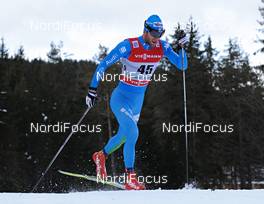 04.01.2013, Cortina-Toblach, Italy (ITA): Mattia Pellegrin (ITA) - FIS world cup cross-country, tour de ski, 5km men, Cortina-Toblach (ITA). www.nordicfocus.com. © Felgenhauer/NordicFocus. Every downloaded picture is fee-liable.