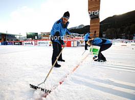 05.01.2013, Val di Fiemme, Italy (ITA): tracks getting prepared for the race - FIS world cup cross-country, tour de ski, mass women, Val di Fiemme (ITA). www.nordicfocus.com. © Felgenhauer/NordicFocus. Every downloaded picture is fee-liable.