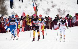 12.01.2013, Liberec, Czech Republic (CZE): l-r: Aino-Kaisa Saarinen (FIN), Hanna Kolb (GER), Britta Johansson Norgren (SWE) - FIS world cup cross-country, individual sprint, Liberec (CZE). www.nordicfocus.com. © Felgenhauer/NordicFocus. Every downloaded picture is fee-liable.