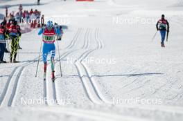 20.01.2013, La Clusaz, France (FRA): Mattia Pellegrin (ITA), Fischer, Swix, Alpina, Rottefella - FIS world cup cross-country, 4x7.5km men, La Clusaz (FRA). www.nordicfocus.com. © Becker/NordicFocus. Every downloaded picture is fee-liable.