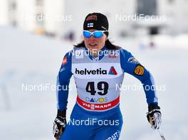17.02.2013, Davos, Switzerland (SUI): Krista Lahteenmaki (FIN) - FIS world cup cross-country, 10km women, Davos (SUI). www.nordicfocus.com. © Felgenhauer/NordicFocus. Every downloaded picture is fee-liable.