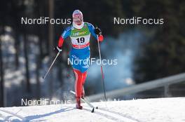 10.03.2013, Lahti, Finland (FIN): Mariya Guschina (RUS), Fischer, Swix, Alpina, Rottefella, Adidas - FIS world cup cross-country, 10km women, Lahti (FIN). www.nordicfocus.com. © Laiho/NordicFocus. Every downloaded picture is fee-liable.