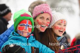 16.03.2013, Oslo, Norway (NOR): norwegian fans at the track - FIS world cup cross-country, mass men, Oslo (NOR). www.nordicfocus.com. © Laiho/NordicFocus. Every downloaded picture is fee-liable.