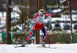 22.03.2013, Falun, Sweden (SWE): Therese Johaug (NOR) - FIS world cup cross-country, 2,5km women, Falun (SWE). www.nordicfocus.com. © Felgenhauer/NordicFocus. Every downloaded picture is fee-liable.