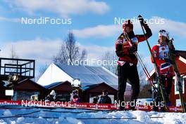 22.03.2013, Falun, Sweden (SWE): Justyna Kowalczyk (POL), Marit Bjoergen (NOR), (l-r) - FIS world cup cross-country, 2,5km women, Falun (SWE). www.nordicfocus.com. © Felgenhauer/NordicFocus. Every downloaded picture is fee-liable.