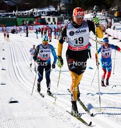 23.03.2013, Falun, Sweden (SWE): Alexey Poltoranin (KAZ), Tobias Angerer (GER), (l-r) - FIS world cup cross-country, mass men, Falun (SWE). www.nordicfocus.com. © Felgenhauer/NordicFocus. Every downloaded picture is fee-liable.