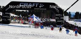23.03.2013, Falun, Sweden (SWE): athletes passing Craft arch - FIS world cup cross-country, mass men, Falun (SWE). www.nordicfocus.com. © Felgenhauer/NordicFocus. Every downloaded picture is fee-liable.