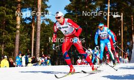 23.03.2013, Falun, Sweden (SWE): Tomas Northug (NOR), Roland Clara (ITA), (l-r) - FIS world cup cross-country, mass men, Falun (SWE). www.nordicfocus.com. © Felgenhauer/NordicFocus. Every downloaded picture is fee-liable.