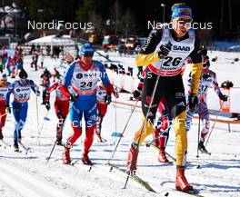 23.03.2013, Falun, Sweden (SWE): Evgeniy Belov (RUS), Tim Tscharnke (GER), (l-r) - FIS world cup cross-country, mass men, Falun (SWE). www.nordicfocus.com. © Felgenhauer/NordicFocus. Every downloaded picture is fee-liable.
