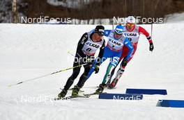 24.03.2013, Falun, Sweden (SWE): Dario Cologna (SUI), Dietmar Noeckler (ITA), Paal Golberg (NOR), (l-r) - FIS world cup cross-country, pursuit men, Falun (SWE). www.nordicfocus.com. © Felgenhauer/NordicFocus. Every downloaded picture is fee-liable.