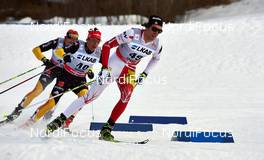 24.03.2013, Falun, Sweden (SWE): Hannes Dotzler (GER), Len Valjas (CAN), (l-r) - FIS world cup cross-country, pursuit men, Falun (SWE). www.nordicfocus.com. © Felgenhauer/NordicFocus. Every downloaded picture is fee-liable.