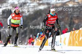 26.02.2013, Val di Fiemme, Italy (ITA): Katrin Zeller (GER), Salomon, One Way, Adidas testing the skis with the Salomon service crew  - FIS nordic world ski championships, cross-country, 10km women, Val di Fiemme (ITA). www.nordicfocus.com. © Laiho/NordicFocus. Every downloaded picture is fee-liable.