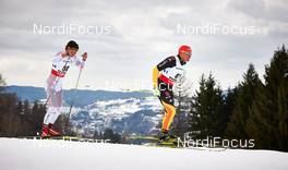 27.02.2013, Val di Fiemme, Italy (ITA): l-r:  Andrew Young (GBR), Tobias Angerer (GER) - FIS nordic world ski championships, cross-country, 15km men, Val di Fiemme (ITA). www.nordicfocus.com. © Felgenhauer/NordicFocus. Every downloaded picture is fee-liable.