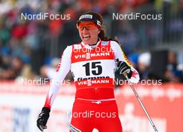 21.02.2013, Val di Fiemme, Italy (ITA): Justyna Kowalczyk (POL), Fischer, Swix, Rottefella  - FIS nordic world ski championships, cross-country, individual sprint, Val di Fiemme (ITA). www.nordicfocus.com. © Laiho/NordicFocus. Every downloaded picture is fee-liable.