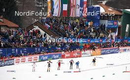 21.02.2013, Val di Fiemme, Italy (ITA): l-r: Magdalena Pajala (SWE), Hanna Kolb (GER), Katerina Smutna (AUT), Sophie Caldwell (USA), Denise Herrmann (GER) - FIS nordic world ski championships, cross-country, individual sprint, Val di Fiemme (ITA). www.nordicfocus.com. © Felgenhauer/NordicFocus. Every downloaded picture is fee-liable.