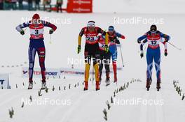 21.02.2013, Val di Fiemme, Italy (ITA): (l-r) Alena Prochazkova (SVK), Fischer, One Way, Salomon, Nicole Fessel (GER), Rossignol, One Way, Alpina, Rottefella, Adidas and Krista Laehteenmaeki (FIN), Madshus, Rottefella, Craft  - FIS nordic world ski championships, cross-country, individual sprint, Val di Fiemme (ITA). www.nordicfocus.com. © Laiho/NordicFocus. Every downloaded picture is fee-liable.