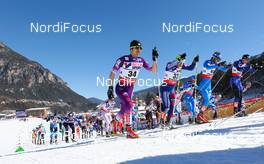 03.03.2013, Val di Fiemme, Italy (ITA): (l-r) Keishin Yoshida (JPN), Fischer, Swix, Alpina, Rottefella, Martin Bajcicak (SVK), Fischer, One Way, Salomon, Mattia Pellegrin (ITA), Fischer, Swix, Alpina, Rottefella and Martin Jaks (CZE), Rossignol, Swix, Alpina, Rottefella - FIS nordic world ski championships, cross-country, mass men, Val di Fiemme (ITA). www.nordicfocus.com. © Laiho/NordicFocus. Every downloaded picture is fee-liable.
