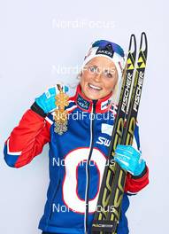28.02.2013, Val di Fiemme, Italy (ITA): Therese Johaug (NOR) - FIS nordic world ski championships, cross-country, medals, Val di Fiemme (ITA). www.nordicfocus.com. © Felgenhauer/NordicFocus. Every downloaded picture is fee-liable.