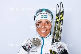 28.02.2013, Val di Fiemme, Italy (ITA): Charlotte Kalla (SWE) - FIS nordic world ski championships, cross-country, medals, Val di Fiemme (ITA). www.nordicfocus.com. © Felgenhauer/NordicFocus. Every downloaded picture is fee-liable.
