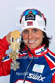 28.02.2013, Val di Fiemme, Italy (ITA): Marit Bjoergen (NOR) - FIS nordic world ski championships, cross-country, medals, Val di Fiemme (ITA). www.nordicfocus.com. © Felgenhauer/NordicFocus. Every downloaded picture is fee-liable.
