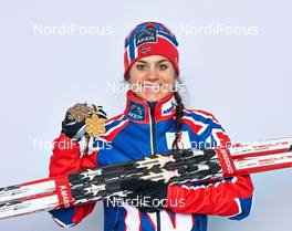 28.02.2013, Val di Fiemme, Italy (ITA):Heidi Weng (NOR) - FIS nordic world ski championships, cross-country, medals, Val di Fiemme (ITA). www.nordicfocus.com. © Felgenhauer/NordicFocus. Every downloaded picture is fee-liable.