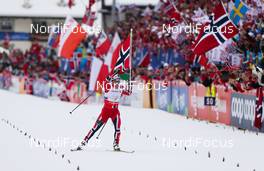 28.02.2013, Val di Fiemme, Italy (ITA): Marit Bjoergen (NOR), Fischer, Swix, Rottefella  - FIS nordic world ski championships, cross-country, 4x5km women, Val di Fiemme (ITA). www.nordicfocus.com. © Laiho/NordicFocus. Every downloaded picture is fee-liable.