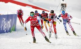 24.02.2013, Val di Fiemme, Italy (ITA): l-r :Harald Wurm (AUT), Devon Kershaw (CAN) - FIS nordic world ski championships, cross-country, team sprint, Val di Fiemme (ITA). www.nordicfocus.com. © Felgenhauer/NordicFocus. Every downloaded picture is fee-liable.