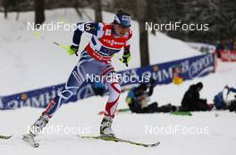 24.02.2013, Val di Fiemme, Italy (ITA): Coraline Hugue (FRA), Fischer, One Way, Rottefella  - FIS nordic world ski championships, cross-country, team sprint, Val di Fiemme (ITA). www.nordicfocus.com. © Laiho/NordicFocus. Every downloaded picture is fee-liable.