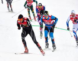 24.02.2013, Val di Fiemme, Italy (ITA): l-r: Eligius Tambornino (SUI), Ruslan Perekhoda (UKR) - FIS nordic world ski championships, cross-country, team sprint, Val di Fiemme (ITA). www.nordicfocus.com. © Felgenhauer/NordicFocus. Every downloaded picture is fee-liable.