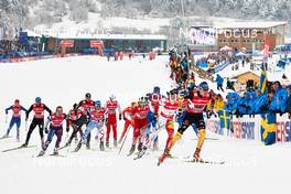24.02.2013, Val di Fiemme, Italy (ITA): l-r: Martin Bajcicak (SVK), Jean Marc Gaillard (FRA), Andrew Pohl (NZL), Harald Wurm (AUT),Devon Kershaw (CAN), Tim Tscharnke (GER) - FIS nordic world ski championships, cross-country, team sprint, Val di Fiemme (ITA). www.nordicfocus.com. © Felgenhauer/NordicFocus. Every downloaded picture is fee-liable.