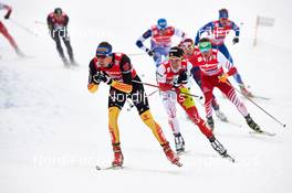 24.02.2013, Val di Fiemme, Italy (ITA): l-r: Tim Tscharnke (GER), Devon Kershaw (CAN) - FIS nordic world ski championships, cross-country, team sprint, Val di Fiemme (ITA). www.nordicfocus.com. © Felgenhauer/NordicFocus. Every downloaded picture is fee-liable.