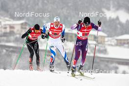 24.02.2013, Val di Fiemme, Italy (ITA): l-r:  Eligius Tambornino (SUI), Raido Rankel (EST), Hiroyuki Miyazawa (JPN) - FIS nordic world ski championships, cross-country, team sprint, Val di Fiemme (ITA). www.nordicfocus.com. © Felgenhauer/NordicFocus. Every downloaded picture is fee-liable.