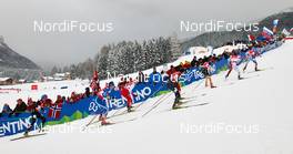 24.02.2013, Val di Fiemme, Italy (ITA): men at the first uphill - FIS nordic world ski championships, cross-country, team sprint, Val di Fiemme (ITA). www.nordicfocus.com. © Felgenhauer/NordicFocus. Every downloaded picture is fee-liable.