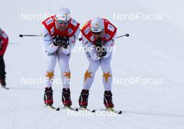 20.02.2013, Val di Fiemme, Italy (ITA): swedish service team testing skis  - FIS nordic world ski championships, cross-country, training, Val di Fiemme (ITA). www.nordicfocus.com. © Laiho/NordicFocus. Every downloaded picture is fee-liable.
