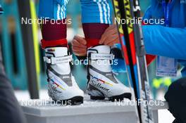 20.02.2013, Val di Fiemme, Italy (ITA):  timing transponders will be set to the skiers - FIS nordic world ski championships, cross-country, training, Val di Fiemme (ITA). www.nordicfocus.com. © Laiho/NordicFocus. Every downloaded picture is fee-liable.