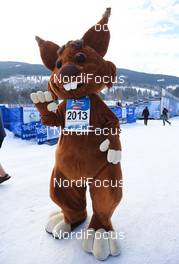 20.02.2013, Val di Fiemme, Italy (ITA): The mascot, Skiri  - FIS nordic world ski championships, cross-country, qualification 5km women, Val di Fiemme (ITA). www.nordicfocus.com. © Laiho/NordicFocus. Every downloaded picture is fee-liable.