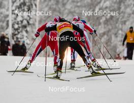 01.12.2013, Kuusamo, Finland (FIN): leading group  - FIS world cup cross-country, pursuit women, Kuusamo (FIN). www.nordicfocus.com. © Laiho/NordicFocus. Every downloaded picture is fee-liable.