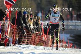 07.12.2013, Lillehammer, Norway (NOR): Bastien Poirrier (FRA) - FIS world cup cross-country, 15km men, Lillehammer (NOR). www.nordicfocus.com. © Manzoni/NordicFocus. Every downloaded picture is fee-liable.