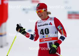 14.12.2013, Davos, Switzerland (SUI): Vibeke Skofterud (NOR), Fischer, One Way, Alpina, Rottefella, Yoko - FIS world cup cross-country, 15km women, Davos (SUI). www.nordicfocus.com. © Laiho/NordicFocus. Every downloaded picture is fee-liable.