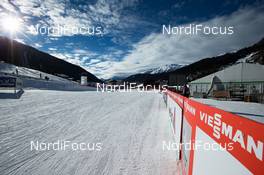 14.12.2013, Davos, Switzerland (SUI): general view at the stadium - FIS world cup cross-country, 15km women, Davos (SUI). www.nordicfocus.com. © Laiho/NordicFocus. Every downloaded picture is fee-liable.