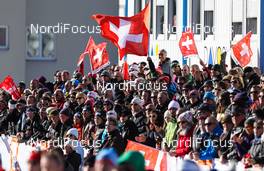 15.12.2013, Davos, Switzerland (SUI): spectators at the stadium - FIS world cup cross-country, individual sprint, Davos (SUI). www.nordicfocus.com. © Laiho/NordicFocus. Every downloaded picture is fee-liable.