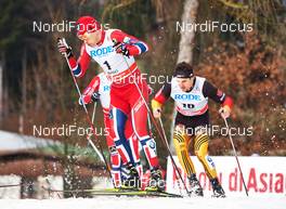 21.12.2013, Asiago, Italy (ITA): Ola Vigen Hattestad (NOR), Josef Wenzl (GER), (l-r) - FIS world cup cross-country, individual sprint, Asiago (ITA). www.nordicfocus.com. © Felgenhauer/NordicFocus. Every downloaded picture is fee-liable.
