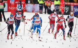 22.12.2013, Asiago, Italy (ITA): women's start - FIS world cup cross-country, team sprint, Asiago (ITA). www.nordicfocus.com. © Felgenhauer/NordicFocus. Every downloaded picture is fee-liable.