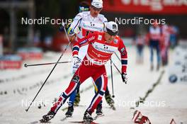22.12.2013, Asiago, Italy (ITA): Teodor Peterson (SWE), Eldar Roenning (NOR), (l-r) - FIS world cup cross-country, team sprint, Asiago (ITA). www.nordicfocus.com. © Felgenhauer/NordicFocus. Every downloaded picture is fee-liable.