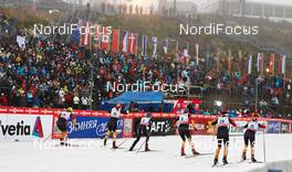 29.12.2013, Oberhof, Germany (GER): Claudia Nystad (GER), Lucia Anger (GER), Sophie Caldwell (USA), Denise Herrmann (GER), Katrin Zeller (GER), Sandra Ringwald (GER), (l-r),  - FIS world cup cross-country, tour de ski, individual sprint, Oberhof (GER). www.nordicfocus.com. © Felgenhauer/NordicFocus. Every downloaded picture is fee-liable.
