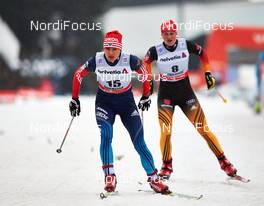 28.12.2013, Oberhof, Germany (GER): Olga Kuziukova (RUS), Victoria Carl (GER), (l-r) - FIS world cup cross-country, tour de ski, prologue women, Oberhof (GER). www.nordicfocus.com. © Felgenhauer/NordicFocus. Every downloaded picture is fee-liable.
