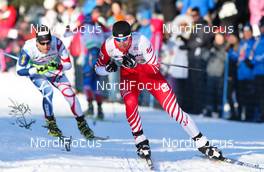 09.03.2013, Lahti, Finland (FIN): Lukas Klapfer (AUT), Salomon, Swix, Loeffler - FIS world cup nordic combined, team sprint HS130/2x7.5km, Lahti (FIN). www.nordicfocus.com. © Laiho/NordicFocus. Every downloaded picture is fee-liable.